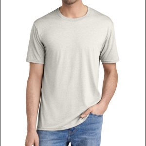 DISTRICT TRI-BLEND CREW TEE-OATMEAL HEATHER